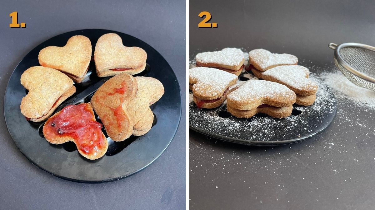 Almond Raspberry Sandwich Cookies 