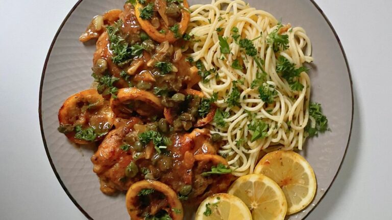 Boneless Chicken Thigh Piccata [Recipe with Pasta]