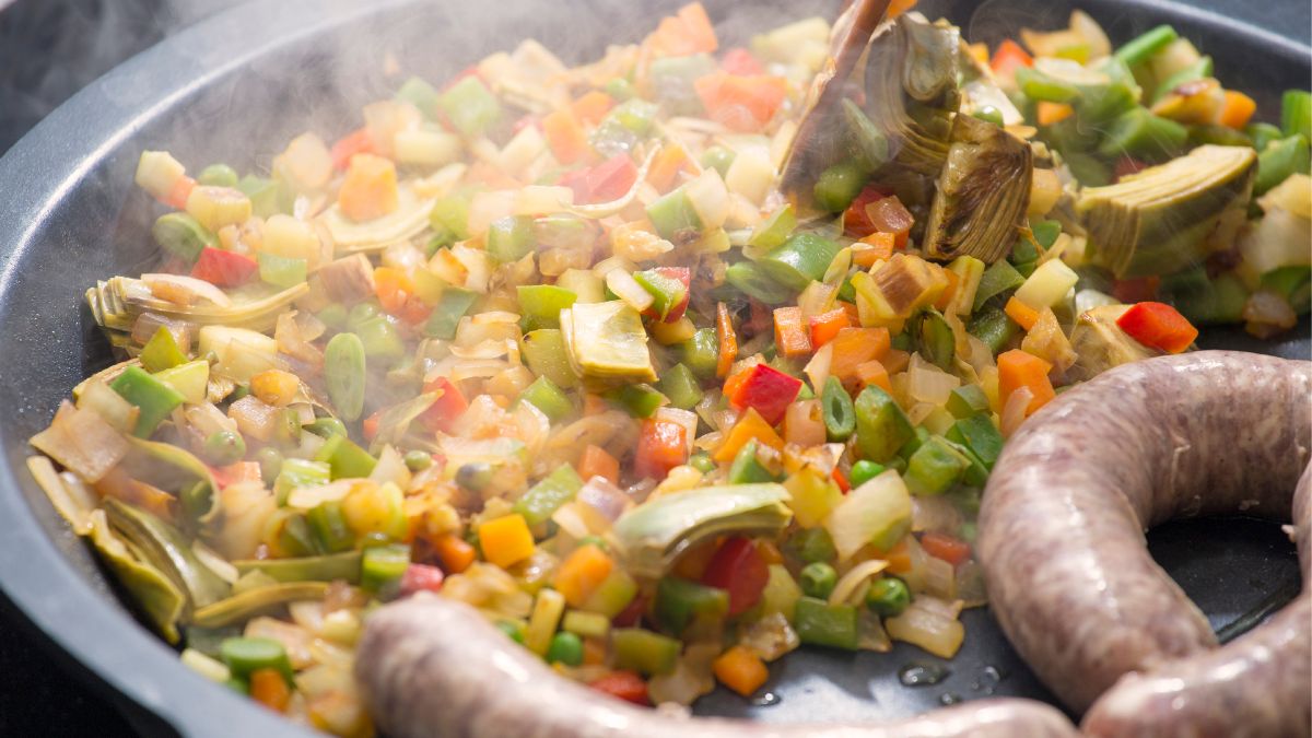 Cooking Veggie Paella