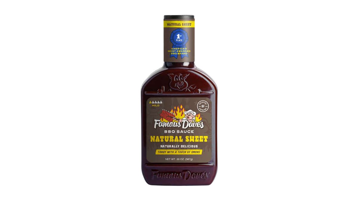 Famous Dave's Natural Sweet BBQ Sauce on White Background