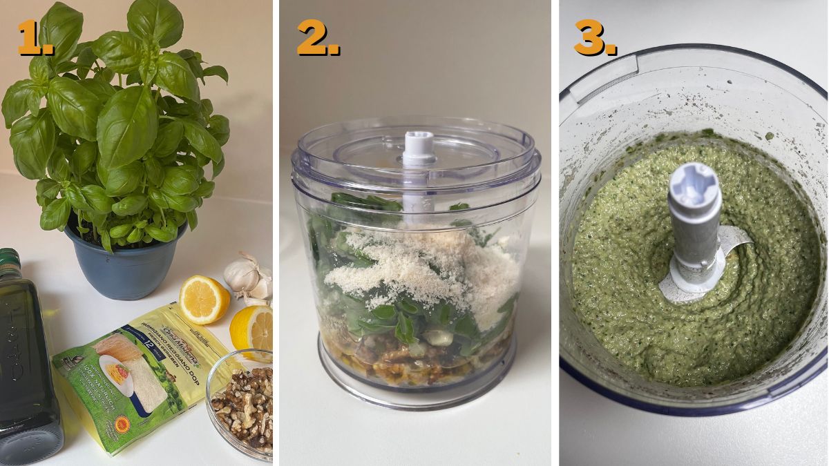 Making the Pesto