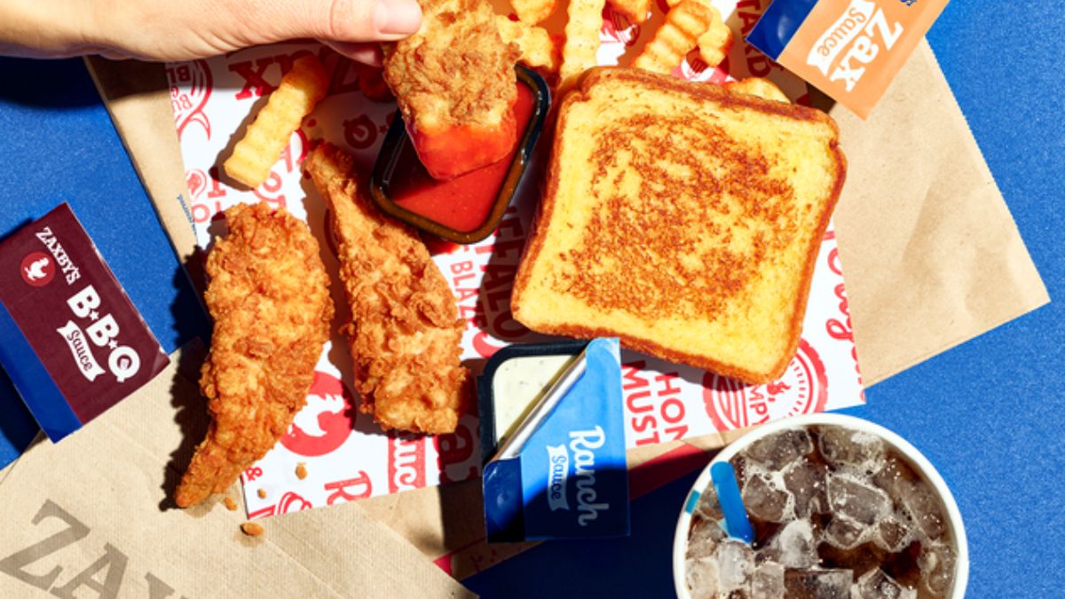 Zaxby's Ranch, BBQ, Sweet and Spicy, and Zax Sauce