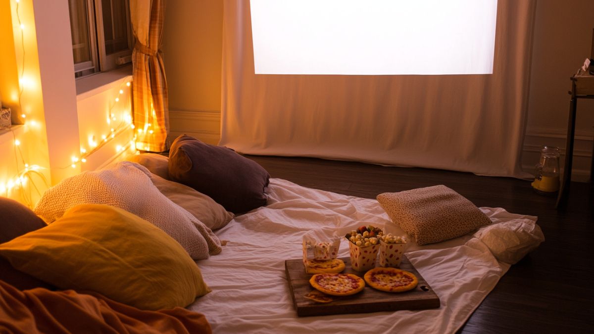 cozy night at home