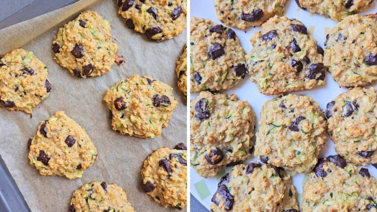 Flourless Oatmeal Zucchini Chocolate Chip Cookies