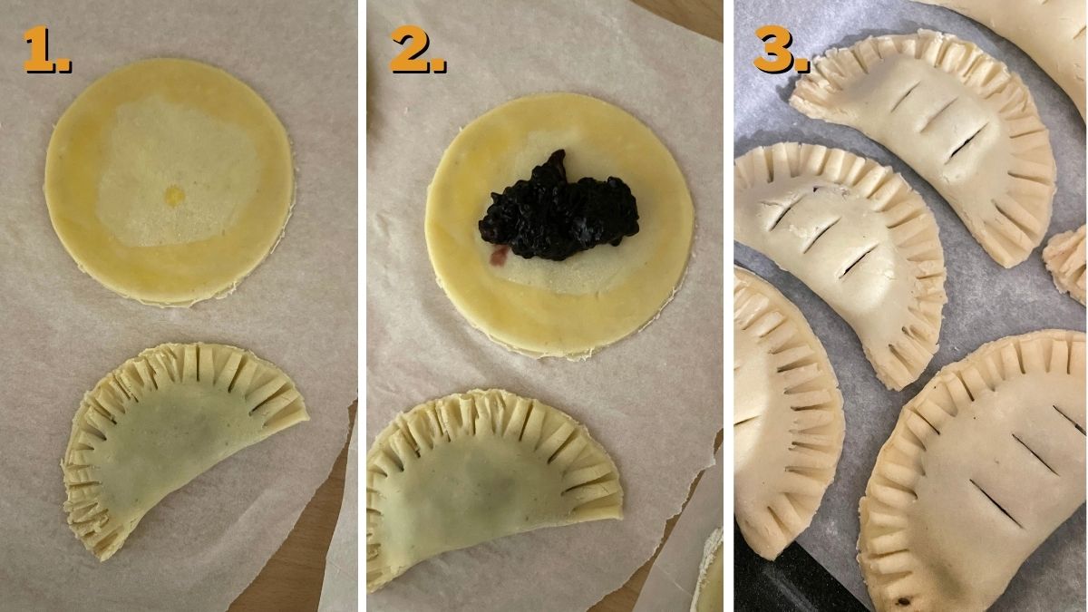 making the pies