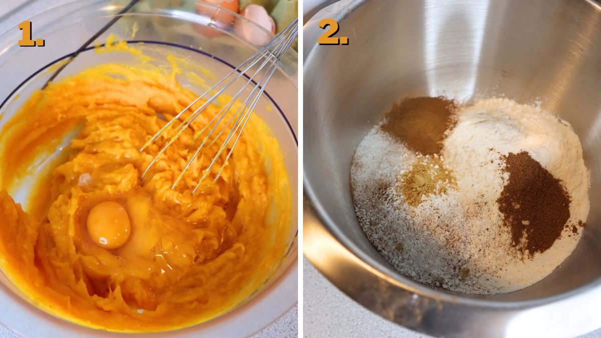 steps for Gooey Pumpkin Bars